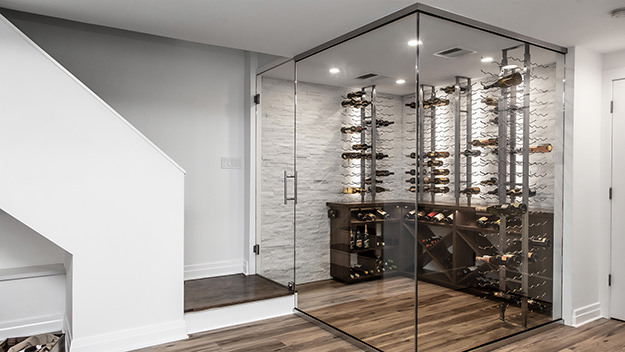 Transitional Wine Cellars - Luxury Elements Custom Wine Cellars
